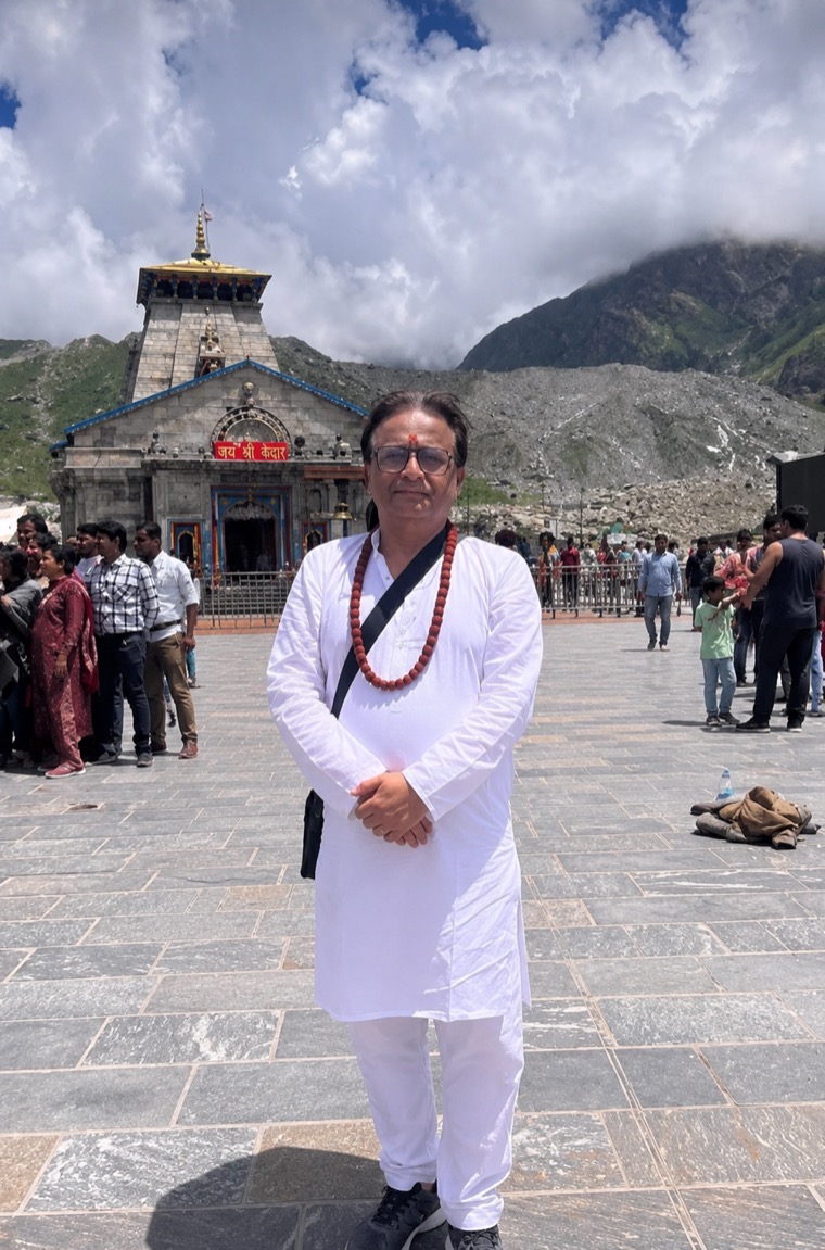 Dr. Bharat Gurav at a temple